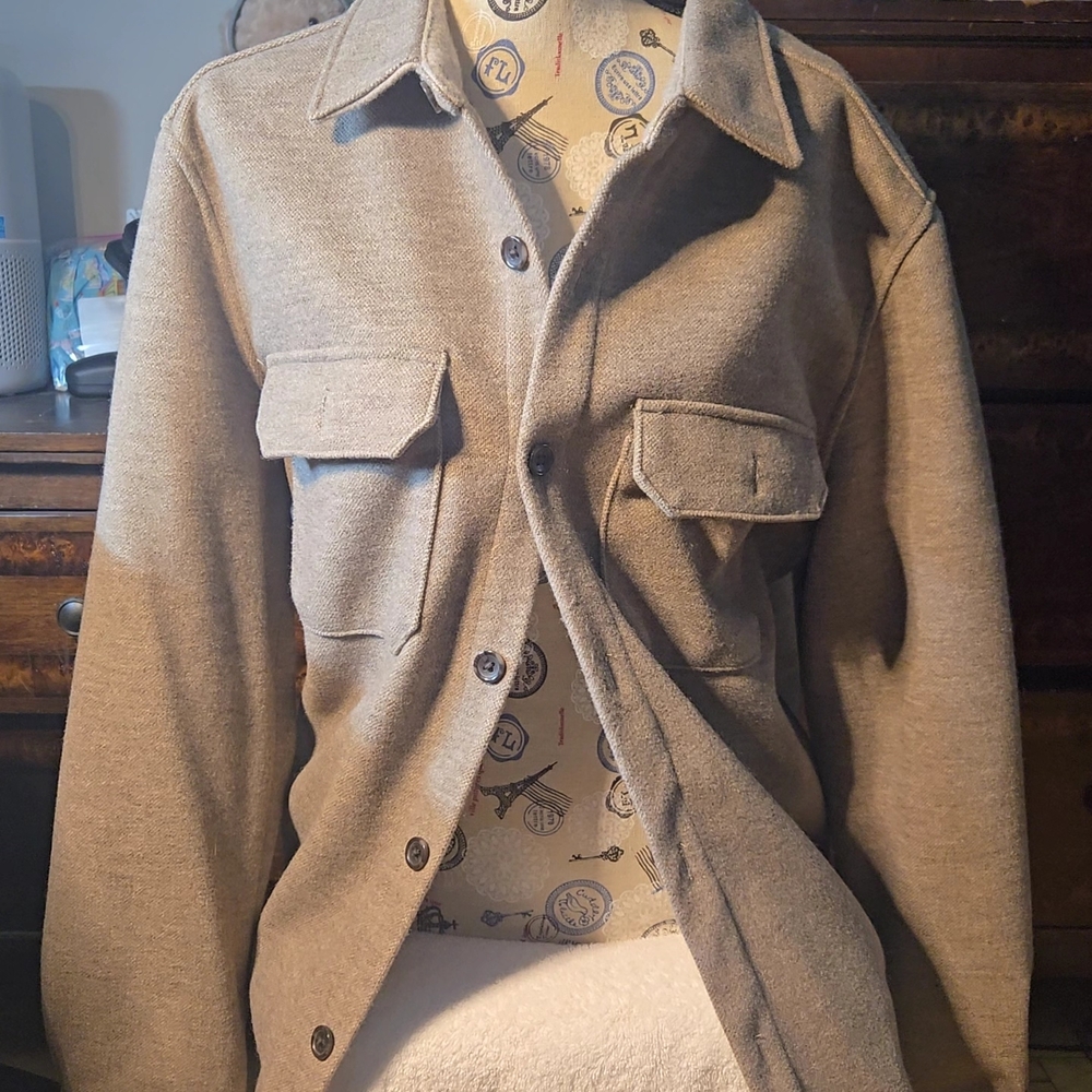Men's Gray Shirt Jacket